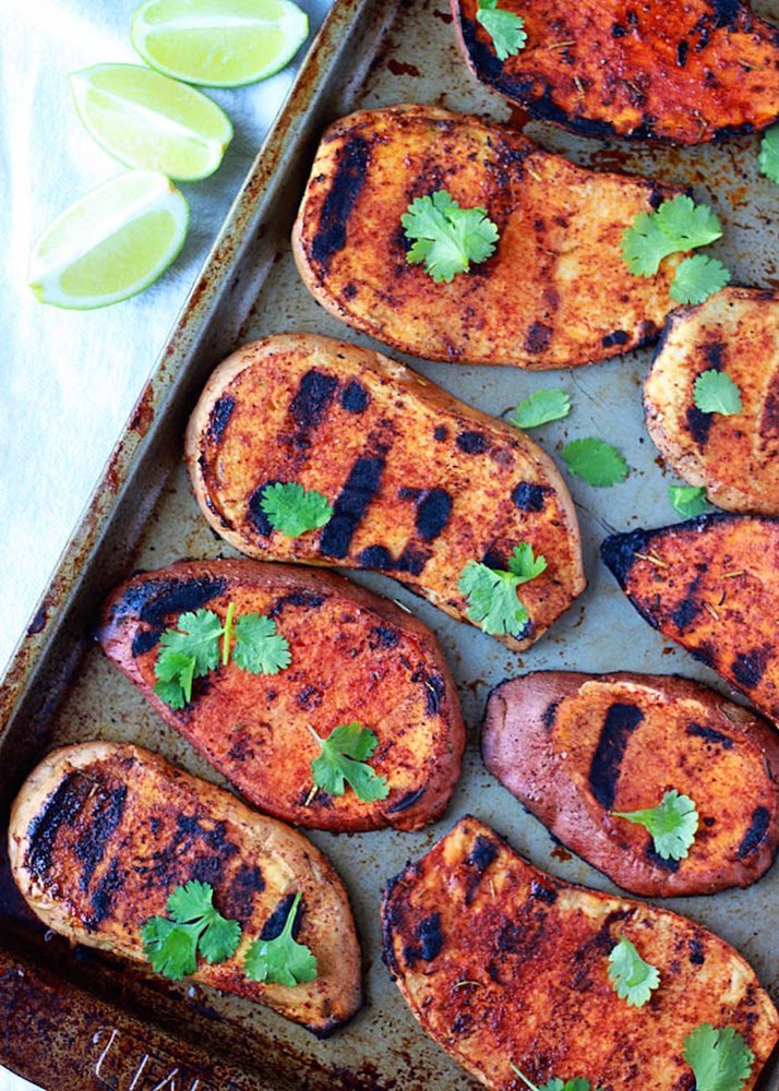http://www.kitchentreaty.com/smoky-grilled-sweet-potatoes-with-cilantro-lime/